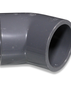 Winkel 45° PVC 90mm 2x Klebemuffe ND16